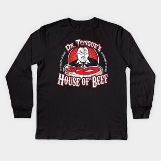 Dr. Tongue's 3D House of Beef Kids Long Sleeve T-Shirt